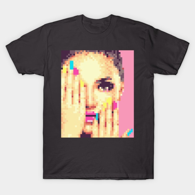 Coy Lady Peeking T-Shirt by NYC Urban Expat